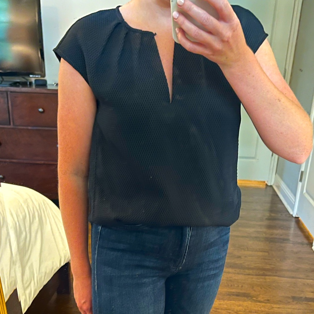 J Crew - black tank top blouse - Size 0